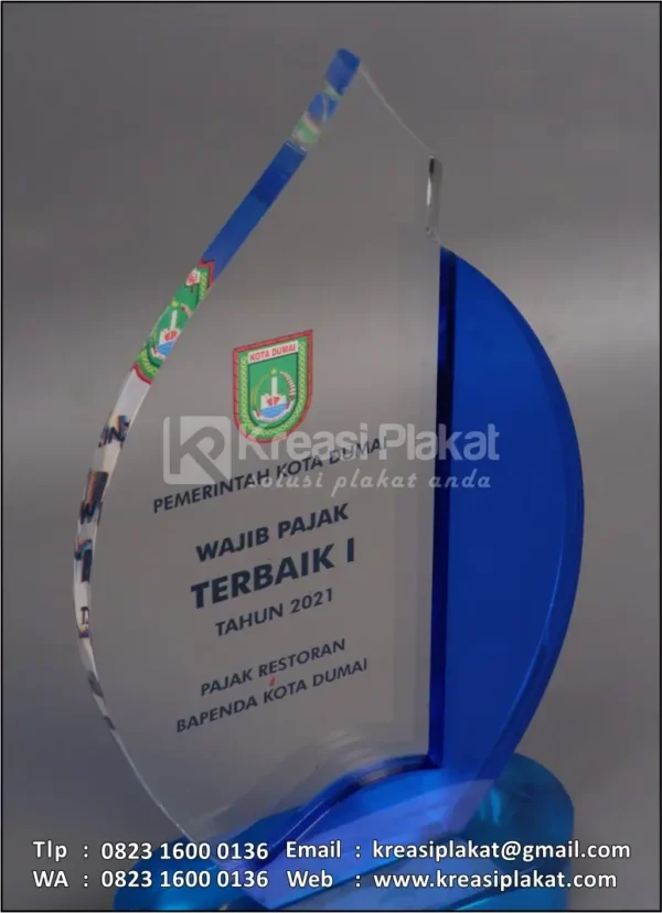 PA151 Plakat Akrilik Bapenda Kota Dumai