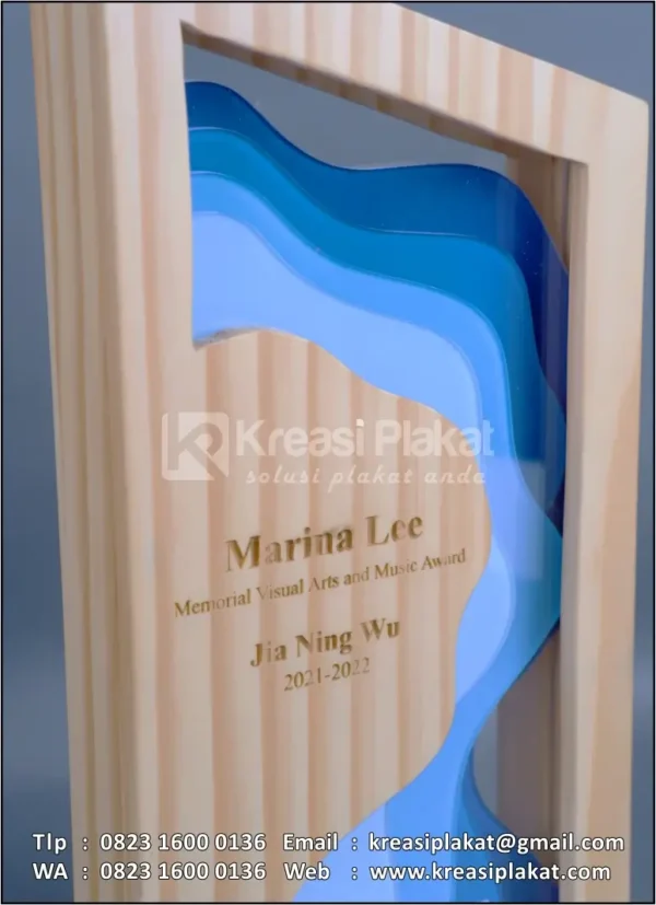 PK109 Plakat Kayu Memorial Visual Arts Music Awards