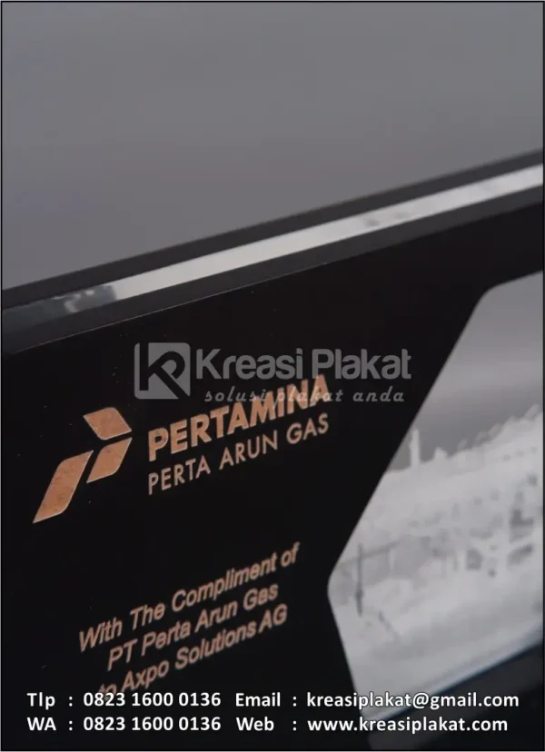 PK112 Plakat Kayu Pertamina Perta Arun Gas