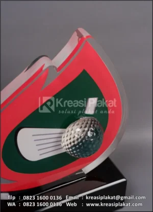 PA172 Plakat Akrilik Logo Badak LNG Golf Bontang