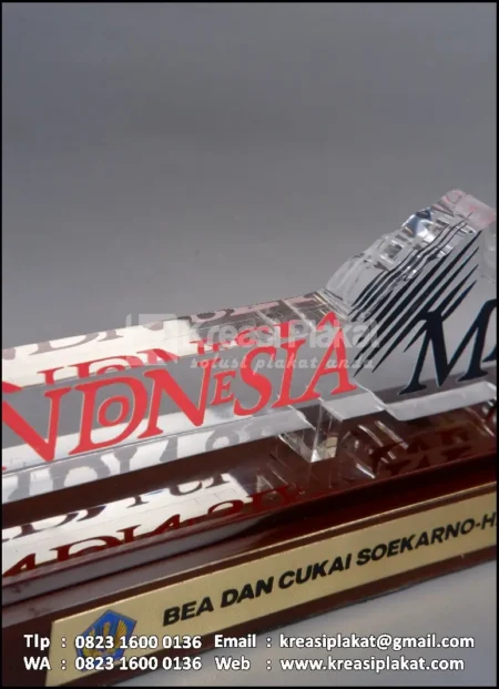 PA185 Plakat Akrilik Bea Cukai Soekarno Hatta