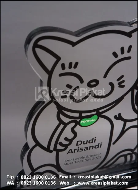 PA187 Plakat Akrilik Gambar Animasi Kucing