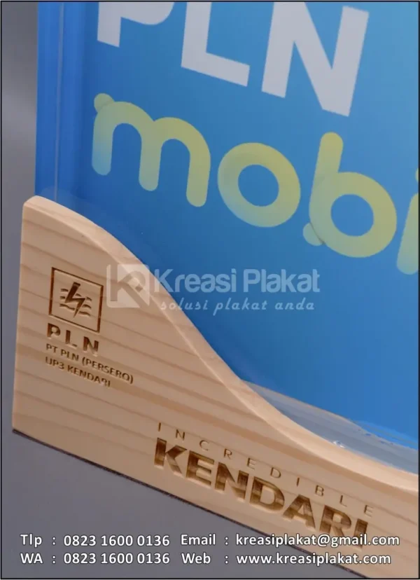 Detail PA189 Plakat Akrilik PLN UP3 Kendari