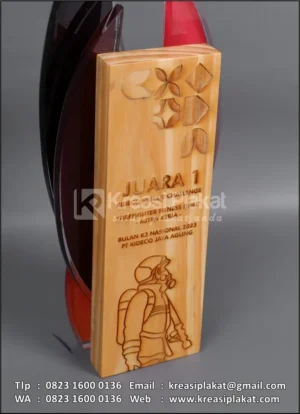 PK121 Plakat Kayu Juara Kideco Rescue Challenge