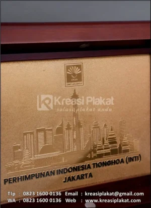 PK126 Plakat Kayu Box INTI Jakarta