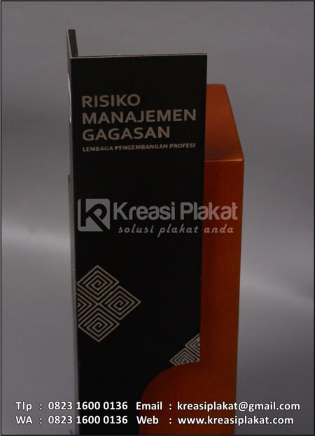 PK147 Plakat Kayu LPP RMG Risiko Manajemen Gagasan
