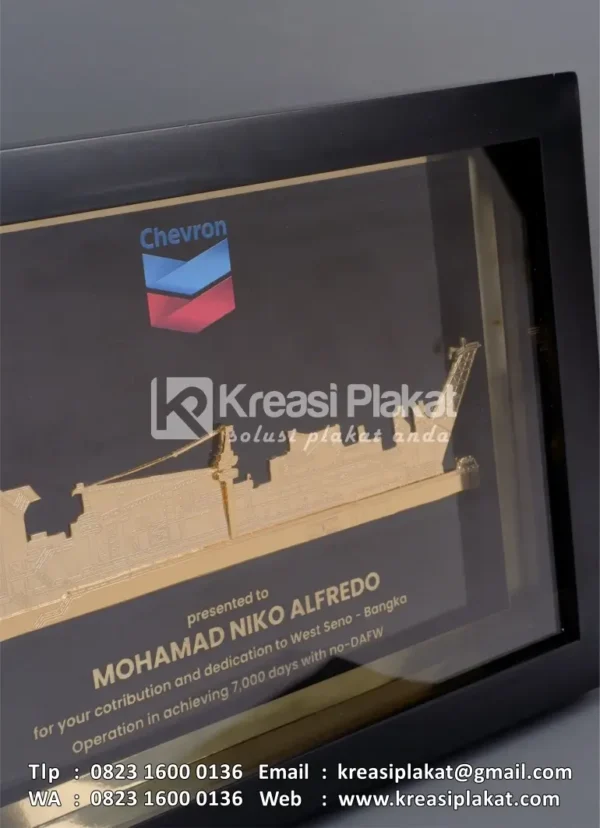 Detail PL37 Plakat Logam Frame Chevron