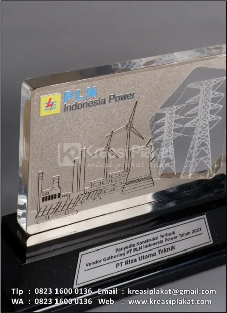 PL61 Plakat Logam PLN Indonesia Power