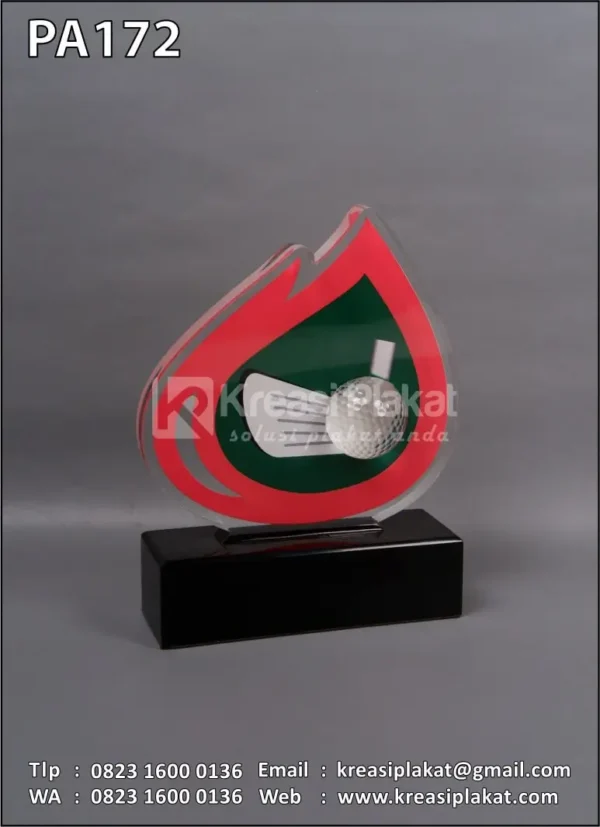 PA172 Plakat Akrilik Logo Badak LNG Golf Bontang