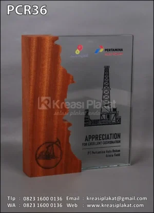 PCR36 Plakat Kristal Apresiasi Pertamina Hulu Rokan
