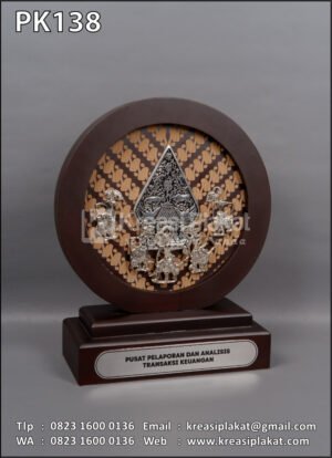 PK138 Plakat Kayu Gunungan Wayang PPATK