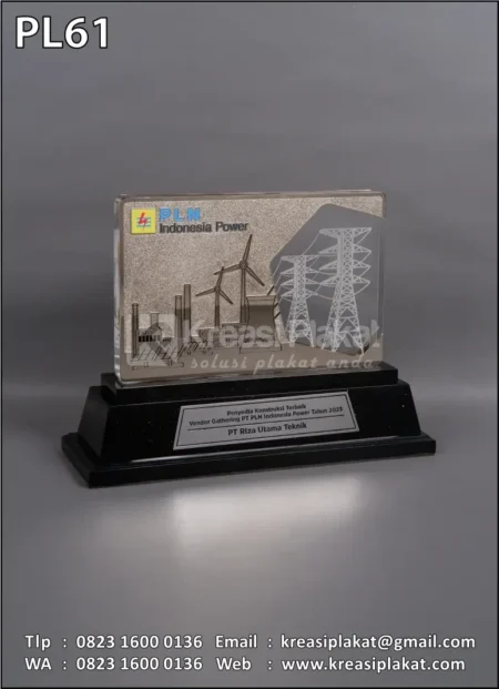PL61 Plakat Logam PLN Indonesia Power