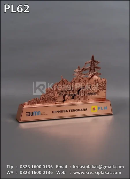 PL62 Plakat Logam PLN UIP Nusa Tenggara