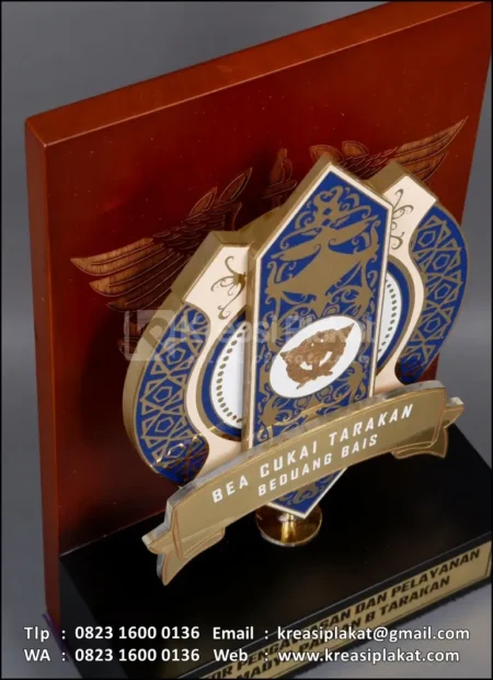 PL70 Plakat Logam Bea Cukai Tarakan Beduang Bais