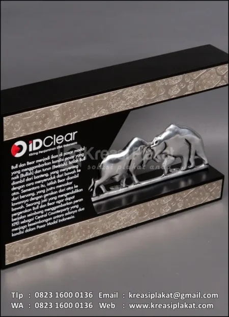 PL74 Plakat Logam IDClear Bull & Bear