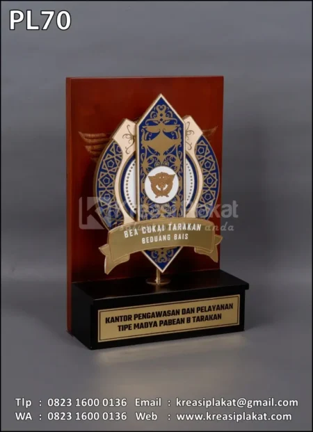 PL70 Plakat Logam Bea Cukai Tarakan Beduang Bais