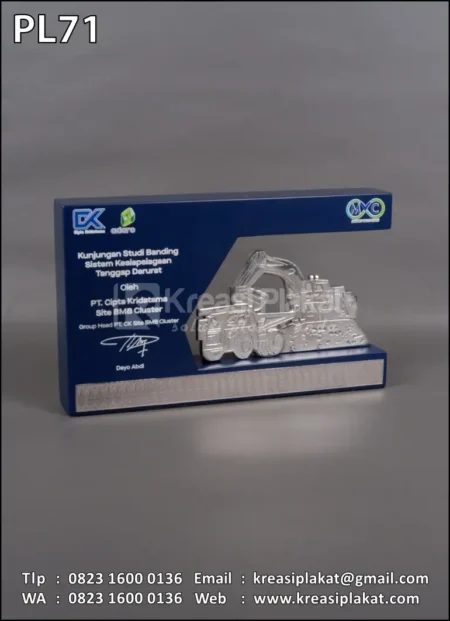 PL71 Plakat Logam Kunjungan Studi Banding PT Cipta Kridatama