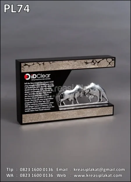 PL74 Plakat Logam IDClear Bull & Bear