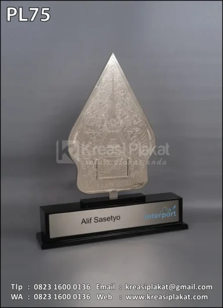 PL75 Plakat Logam Wayang Gunungan Wayang Interport