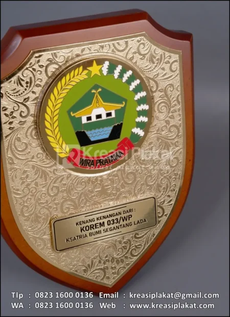 PK167 Plakat Kayu Kenang Kenangan Korem 033/WP