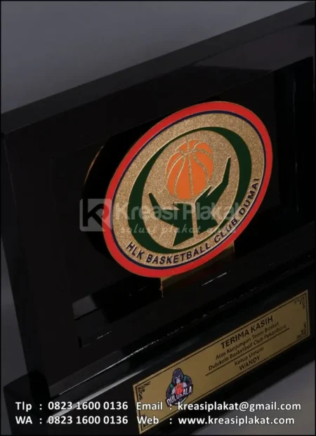 PL80 Plakat Logam HLK Basketball Club Dumai