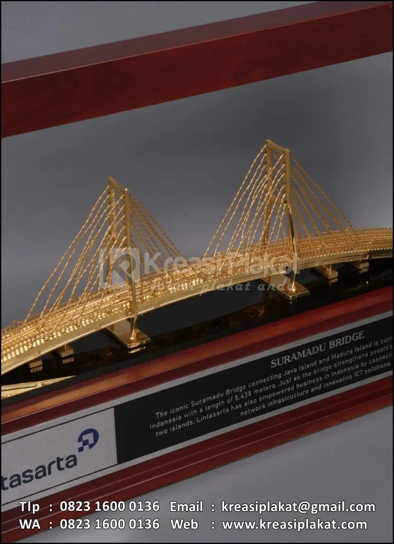 Detail PL84 Plakat Logam Frame Jembatan Suramadu