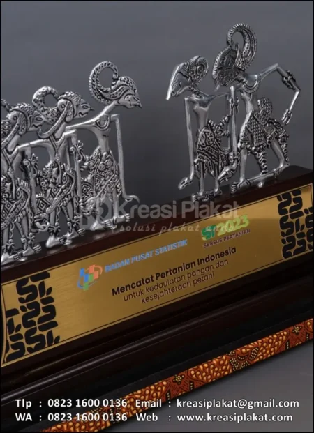 PL87 Plakat Logam Wayang Pandawa BPS Jateng