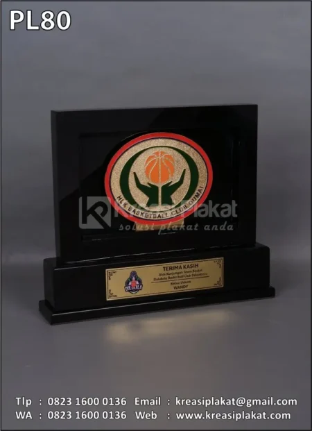 PL80 Plakat Logam HLK Basketball Club Dumai