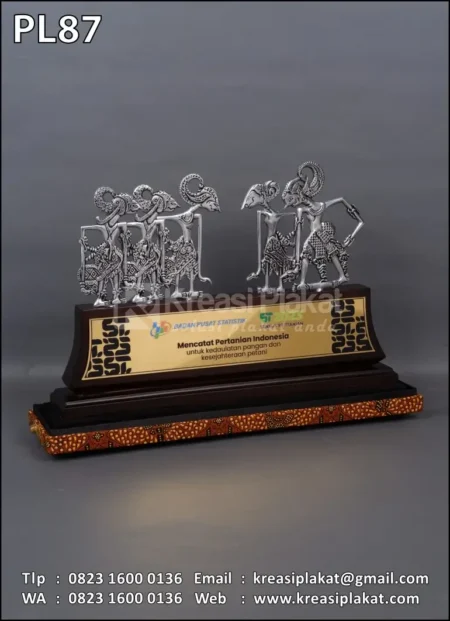 PL87 Plakat Logam Wayang Pandawa BPS Jateng