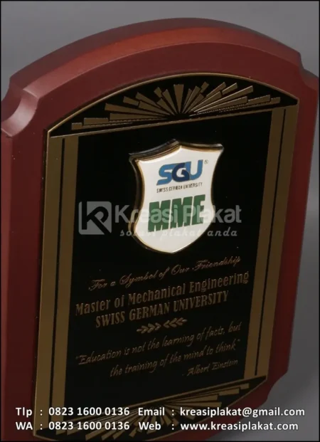 PK186 Plakat Kayu Master of Mechanical Engineering SGU