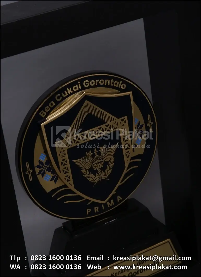Detail PL95 Plakat Logam Bea Cukai Gorontalo