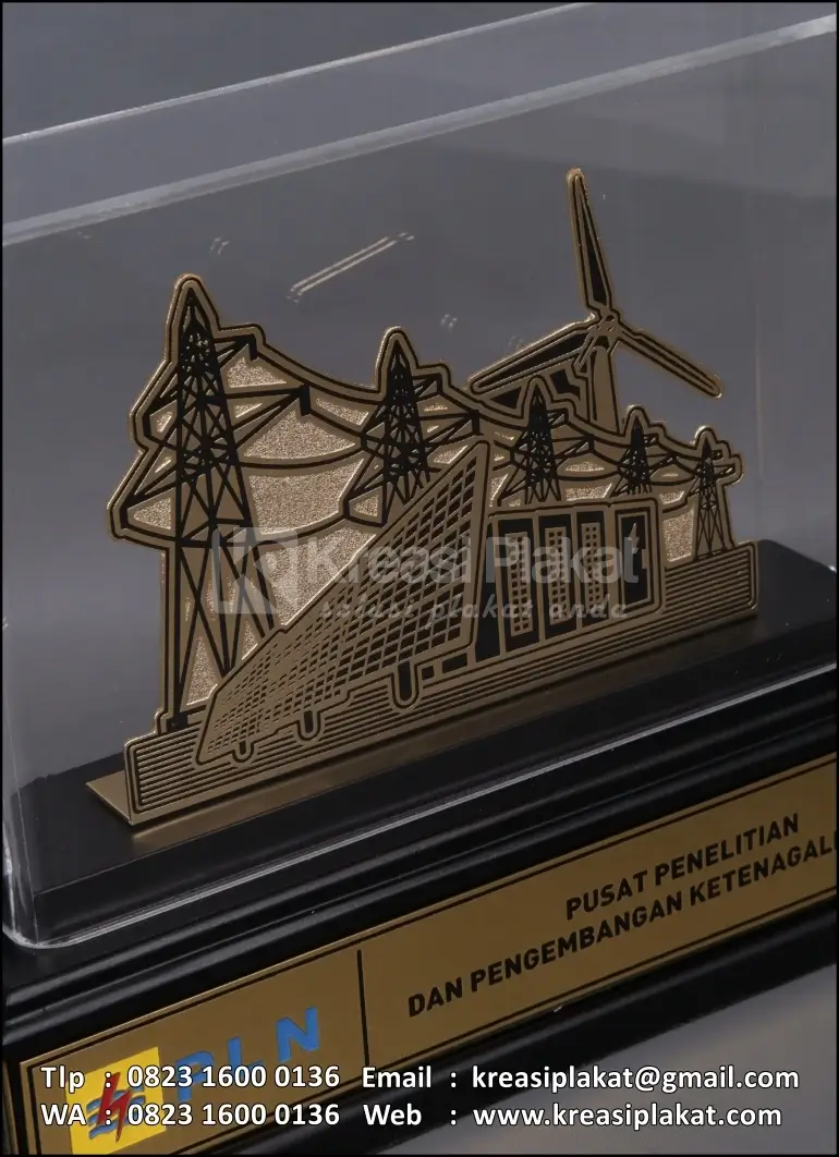 Detail PL97 Plakat Logam PLN PUSLITBANG