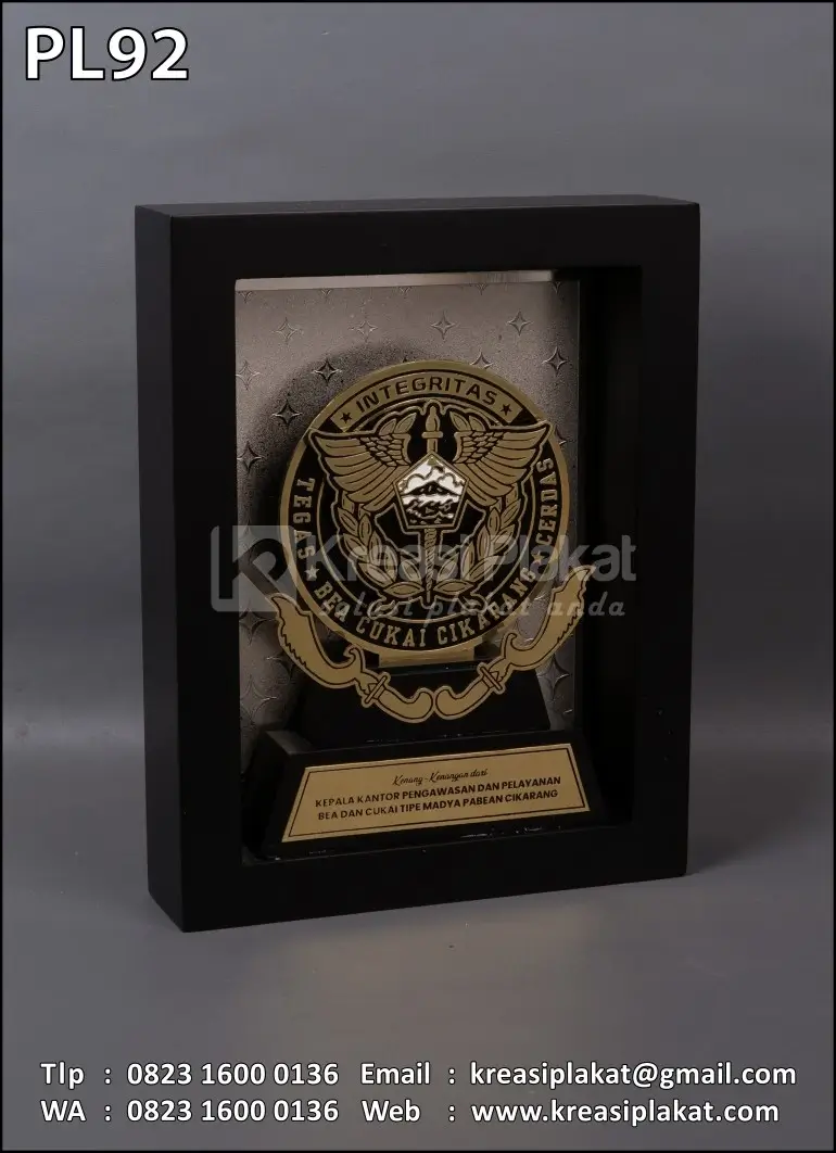 PL92 Plakat Logam Bea Cukai Cikarang